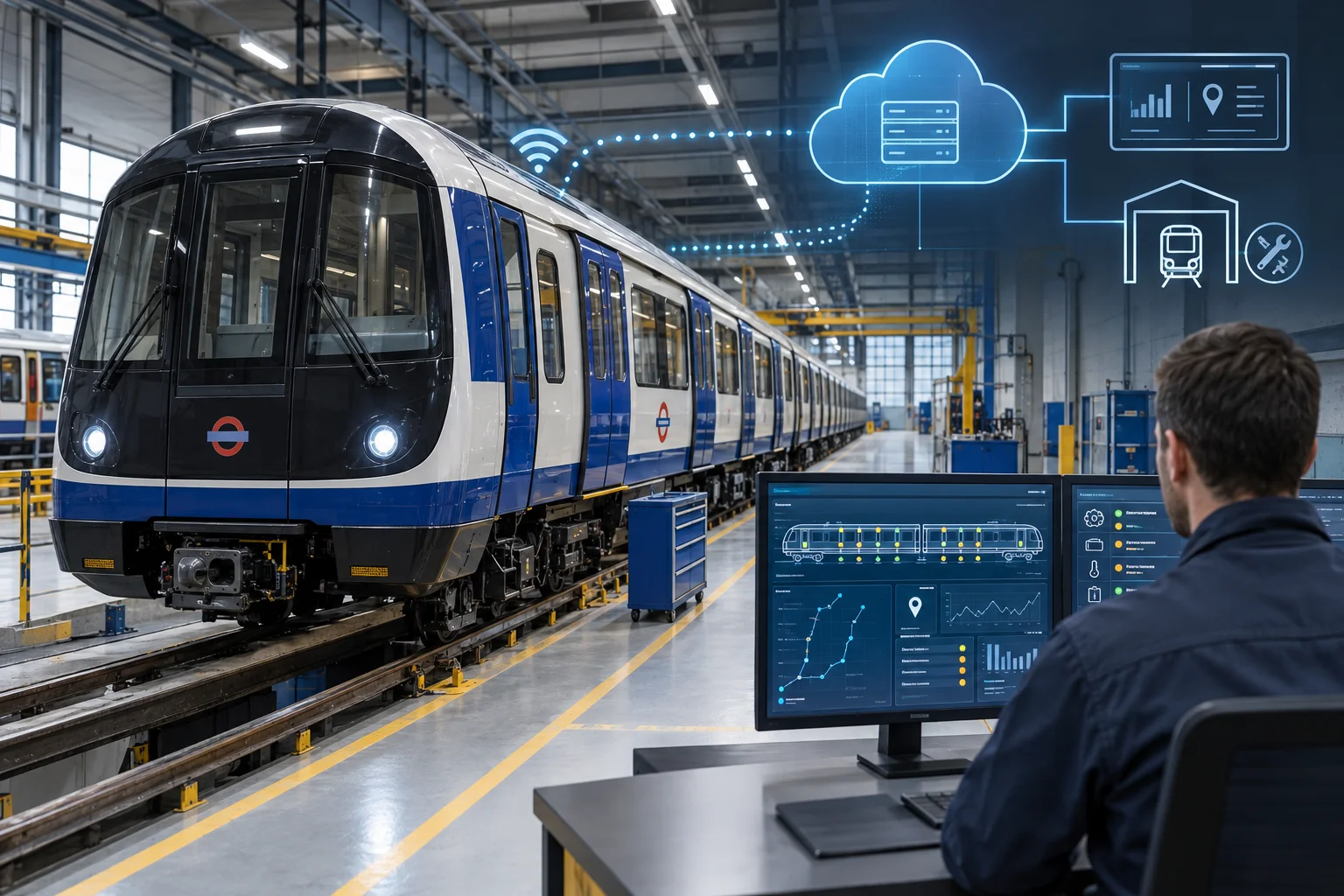 AI ilustrácia: Siemens a TfL predstavili v Berlíne vlaky Piccadilly line s napojením na Railigent