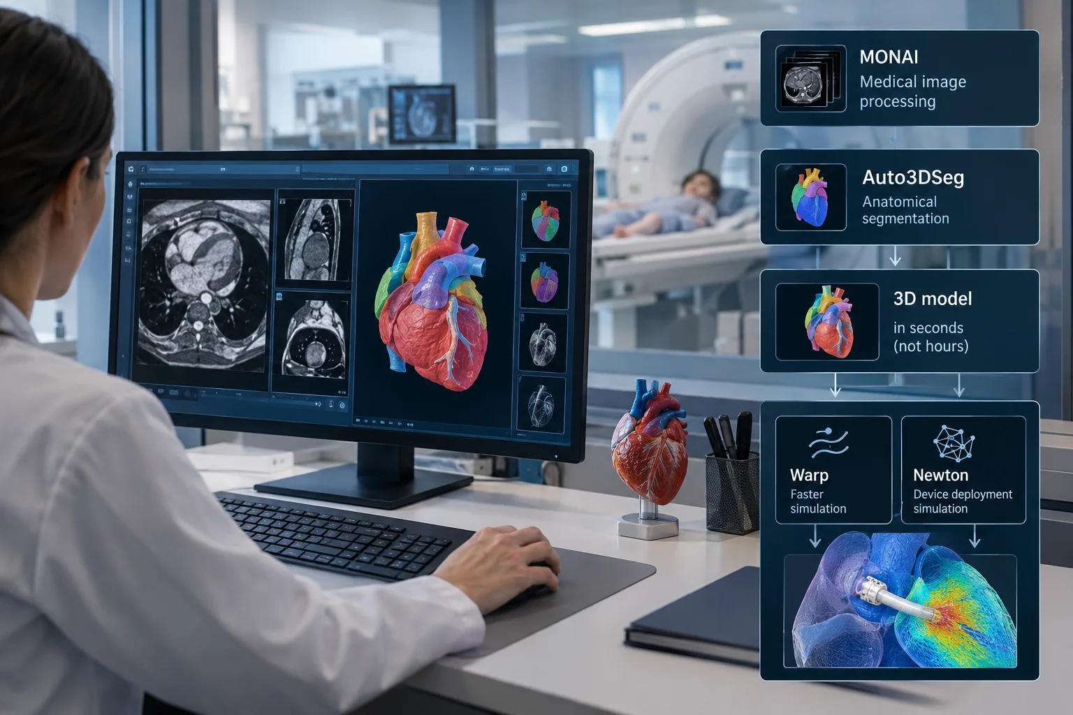AI ilustrácia: CHOP nasadil open-source AI od NVIDIA na modelovanie detských sŕdc v klinickom workflowe