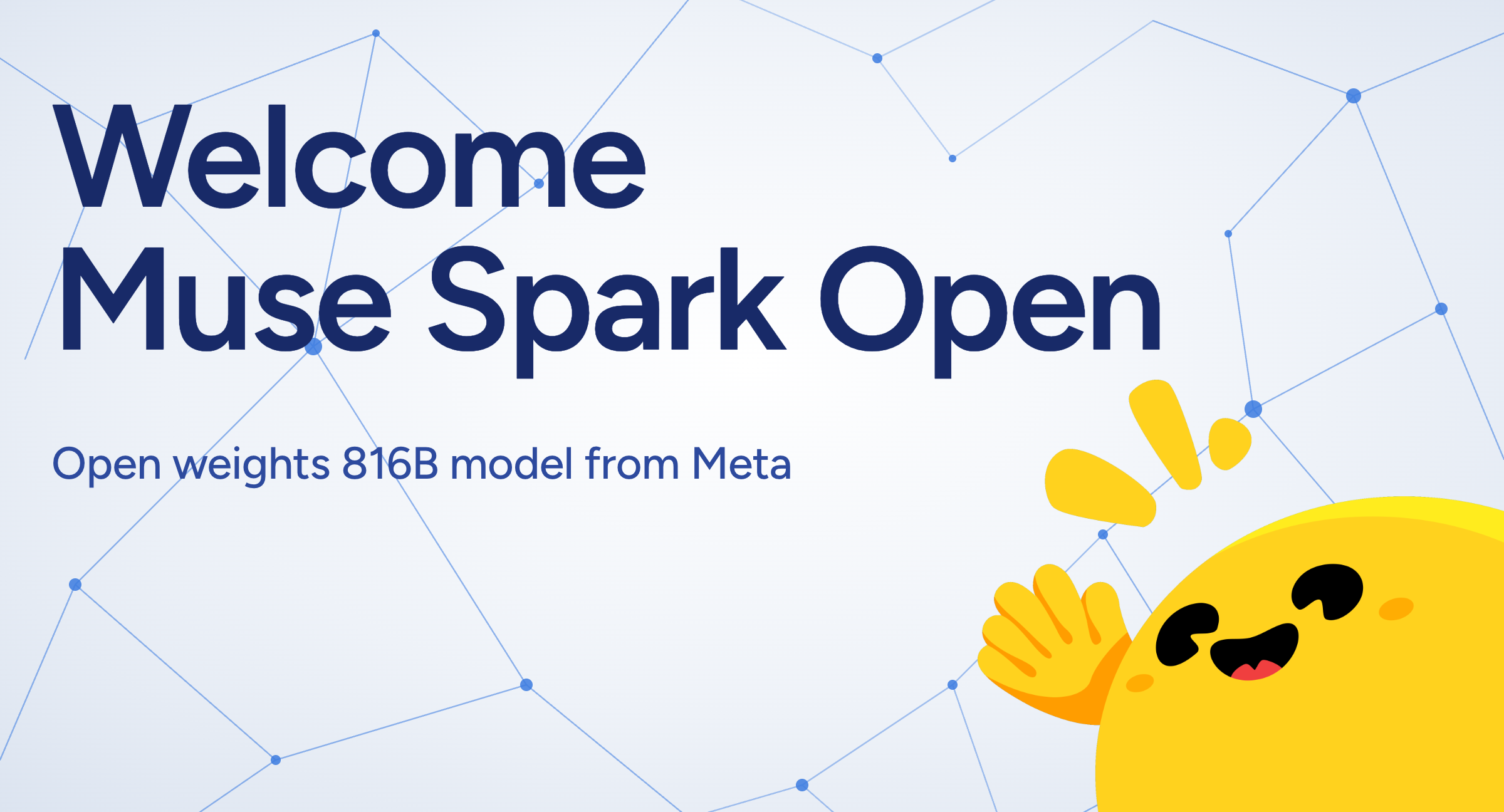 Oficiálny vizuál technického sprievodcu Muse Spark Open od Hugging Face.